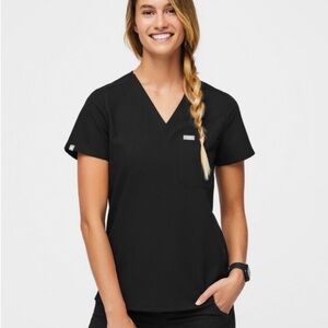 Figs women's Black FREEx™ Catarina™ - One-Pocket Scrub Top - S / Black